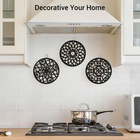 SMARTAKE 8-inch trivet with heat resistance on hot pan