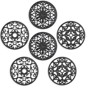 SMARTAKE trivet mats 8-inch pattern A top view for stylish heat protection