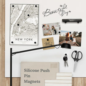Smart&Cool magnets on a whiteboard ready for quick reminders.