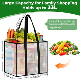 SmartTrends 4 Pack bags feature see-through design for quick content identification