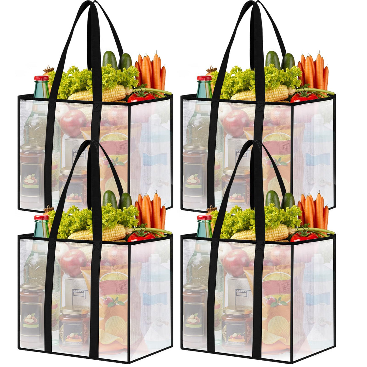 SmartTrends 4 Pack bags standing upright for easy loading and access