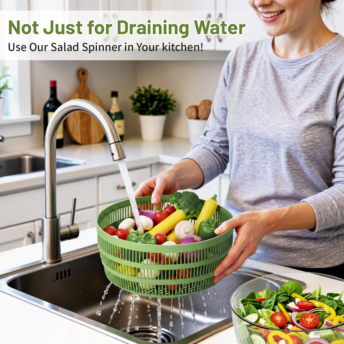 SmartTrends removable strainer doubles as serving bowl for fresh salads