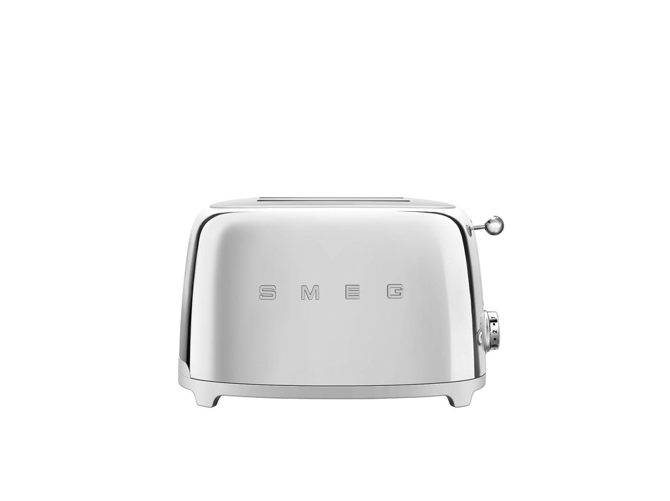 Smeg TSF01SSUS toaster with two wide slots for diverse breads and bagels