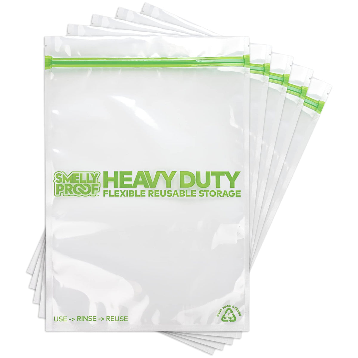 Smelly Proof extra large bags front view demonstrates sturdy, reusable storage for bulk items