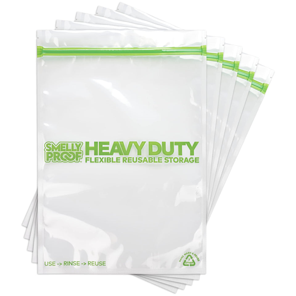 Smelly Proof extra large bags front view demonstrates sturdy, reusable storage for bulk items