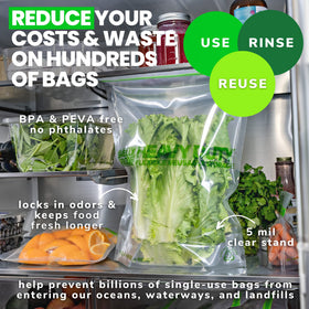 Smelly Proof Heavy Duty Bags dishwasher-safe for quick cleanup.