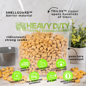 Smelly Proof Heavy Duty Bags use non-toxic materials safe for food.