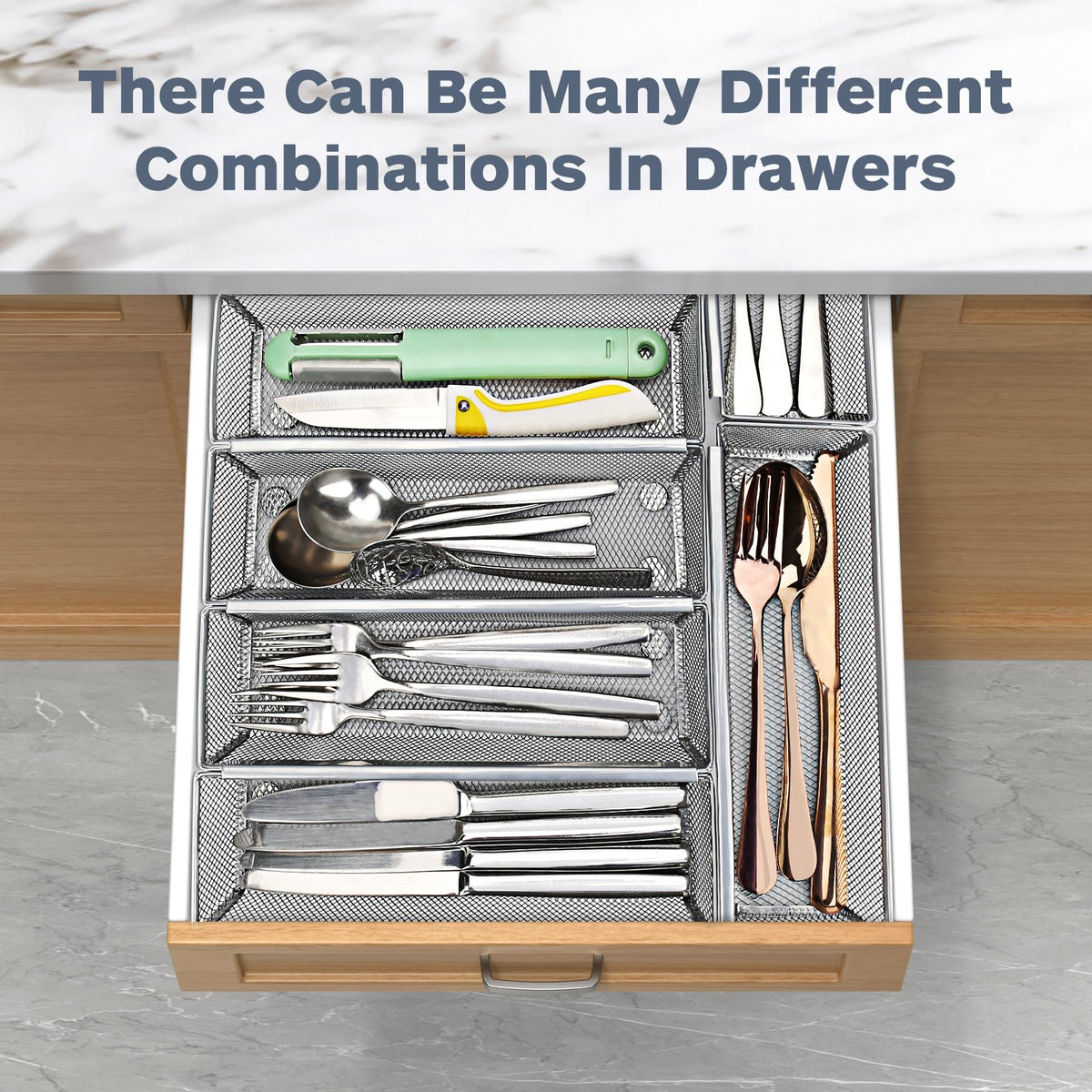 Smgmg compact tray fits standard drawers at 9.6 x 3 x 2 inches.