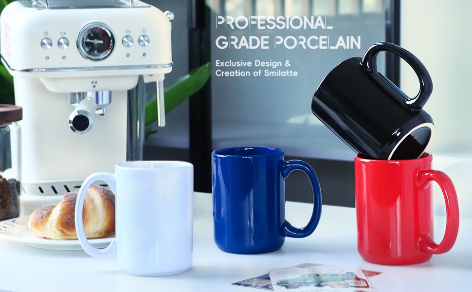 Durable ceramic construction resists daily use while maintaining a gentle luster