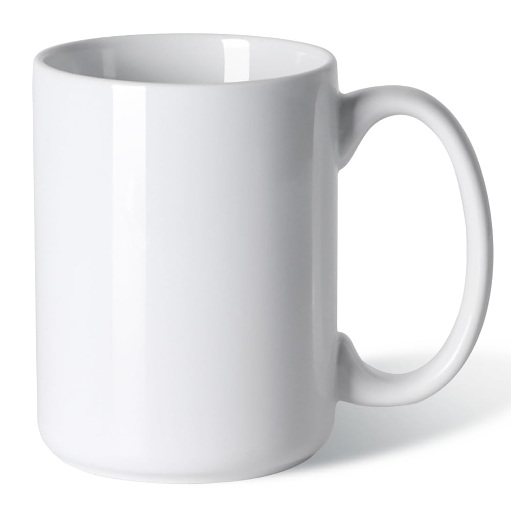 Smilatte 16 oz porcelain mug front view for daily coffee or tea