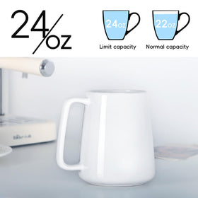 Smilatte big-handle mug provides comfortable grip for daily beverages.