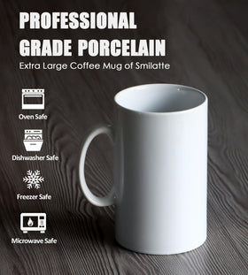 Smilatte ceramic mug demonstrates dishwasher-safe, easy-clean usage for busy mornings.