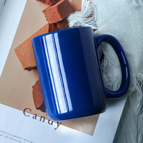 Elegant blue Smilatte mug adds a touch of charm to your kitchen