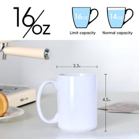 Smilatte porcelain mug with large handle for a comfortable grip