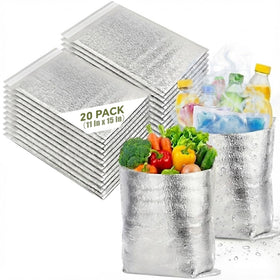 Smilco 20-pack insulation bags, flat-folded for compact storage.