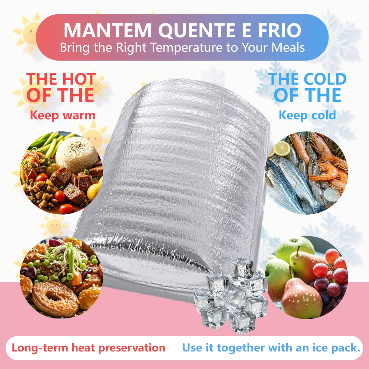 Smilco insulation box liner made of aluminum foil for temperature control during shipping.