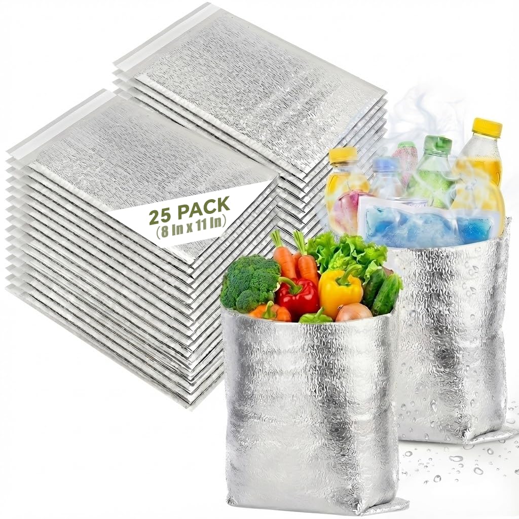 Smilco reusable insulation bag folded flat for compact storage and quick setup.