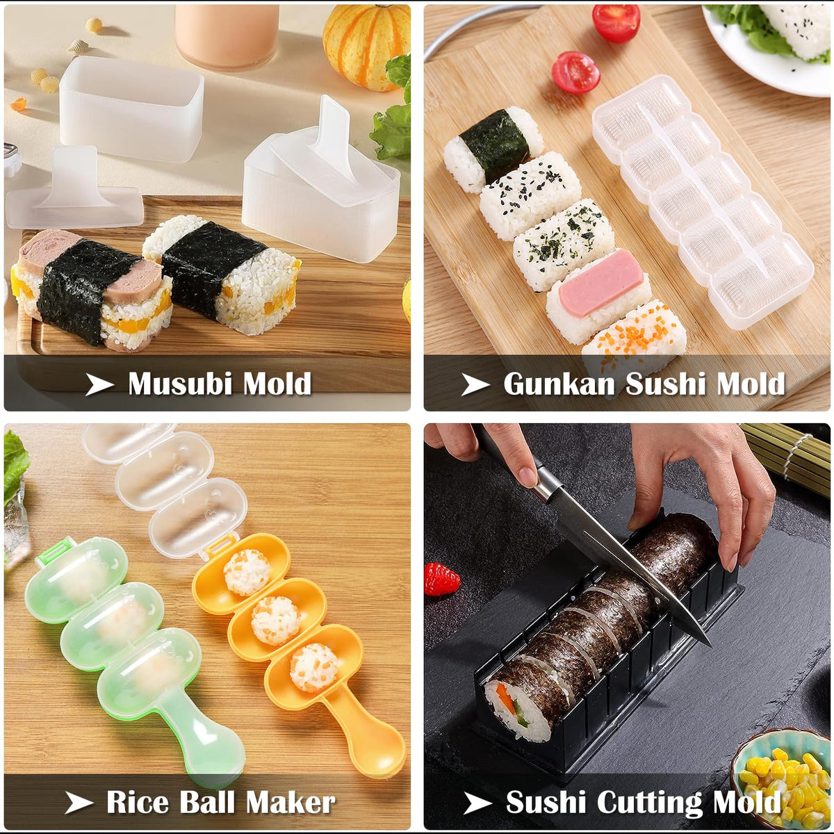 SmileTools Bamboo Mats Set for authentic home sushi rolling