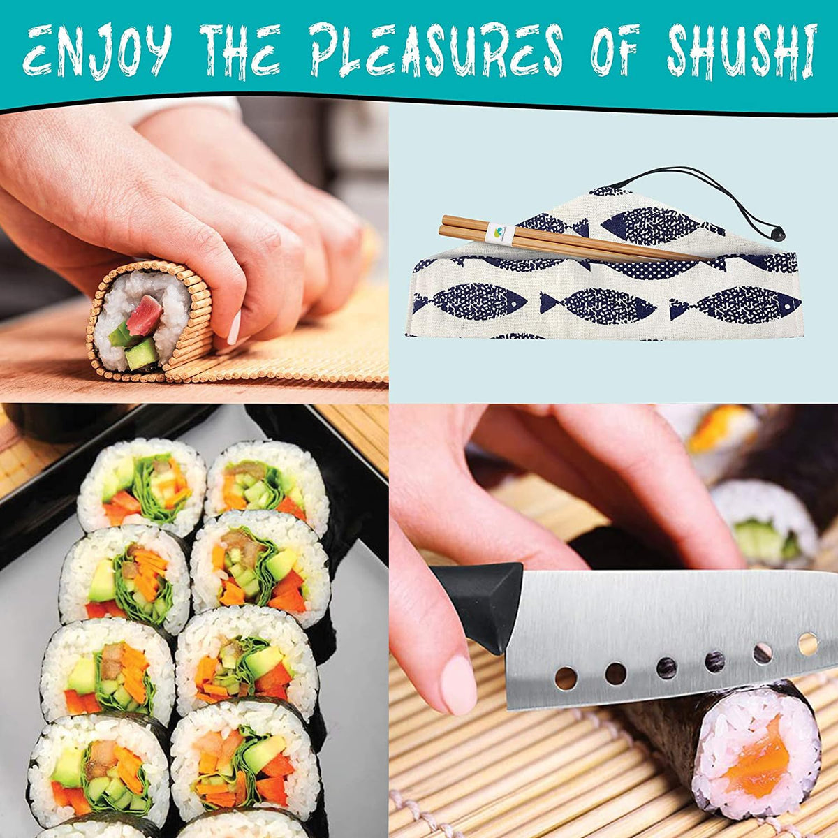 SmileTools rice paddle helps scoop and spread rice evenly for tight rolls