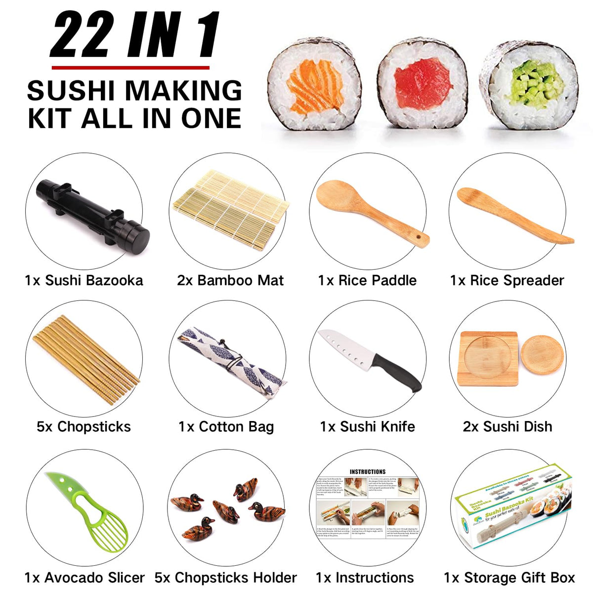 SmileTools sushi bazooka for uniform bites at home