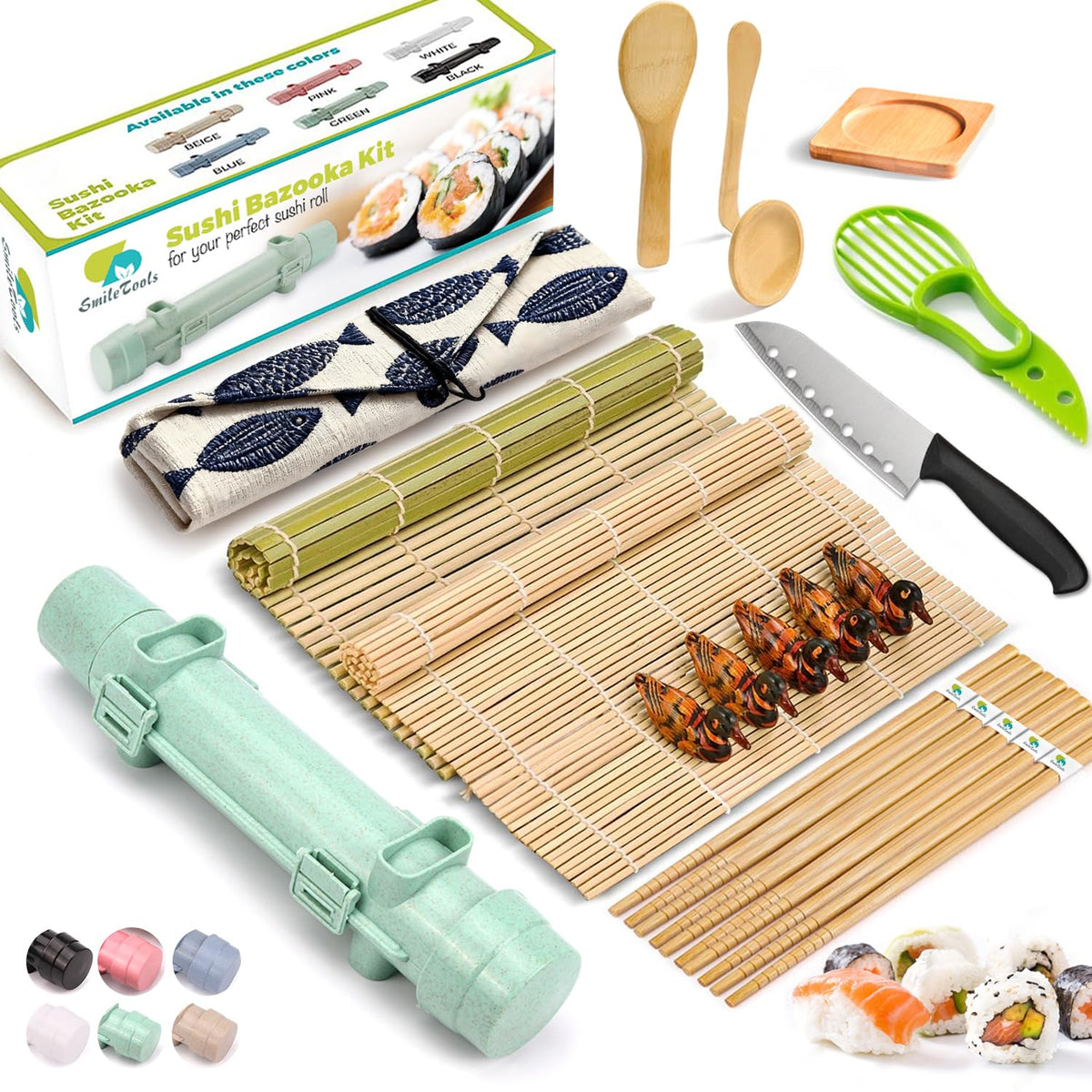 SmileTools sushi rolling mats provide authentic texture for easy at-home rolls