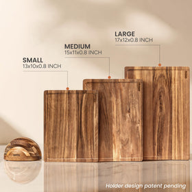SMIRLY 3-pack with holder—three boards neatly organized on a stylish rack.