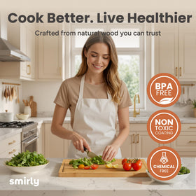 Nonporous SMIRLY bamboo surface resists stains and odors
