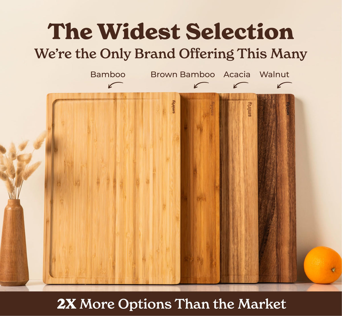 SMIRLY bamboo boards serving tray use for cheese and appetizers