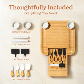 SMIRLY bamboo board in decorative box, ideal housewarming gift