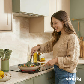 SMIRLY contemporary green kitchen design adds a fresh touch to your space