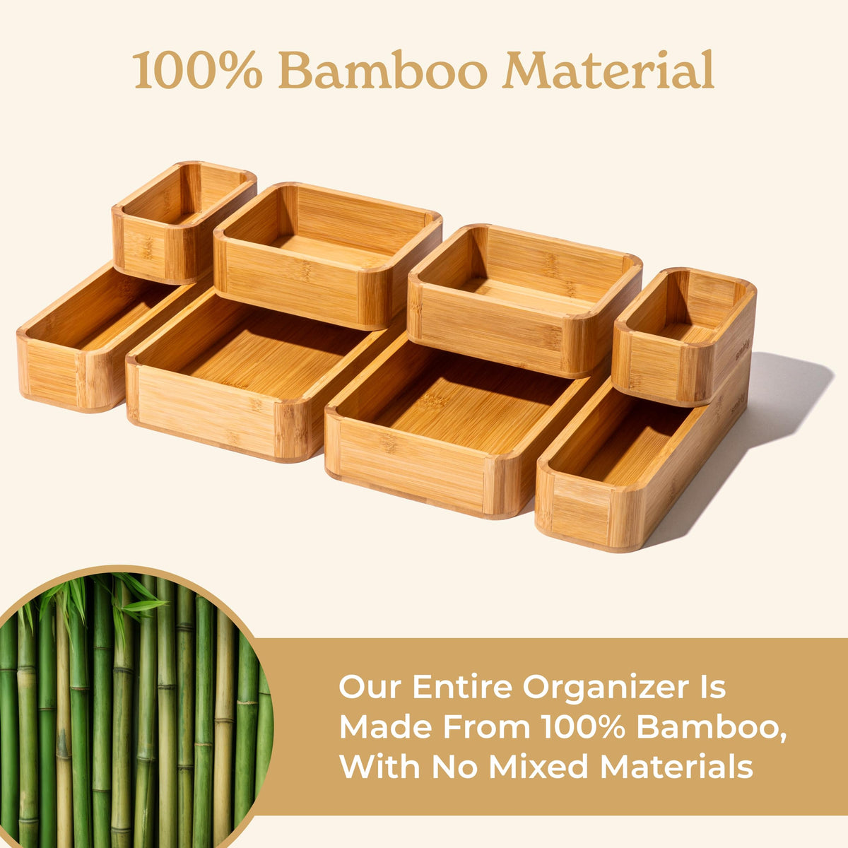 SMIRLY durable bamboo material closeup highlights sturdy construction