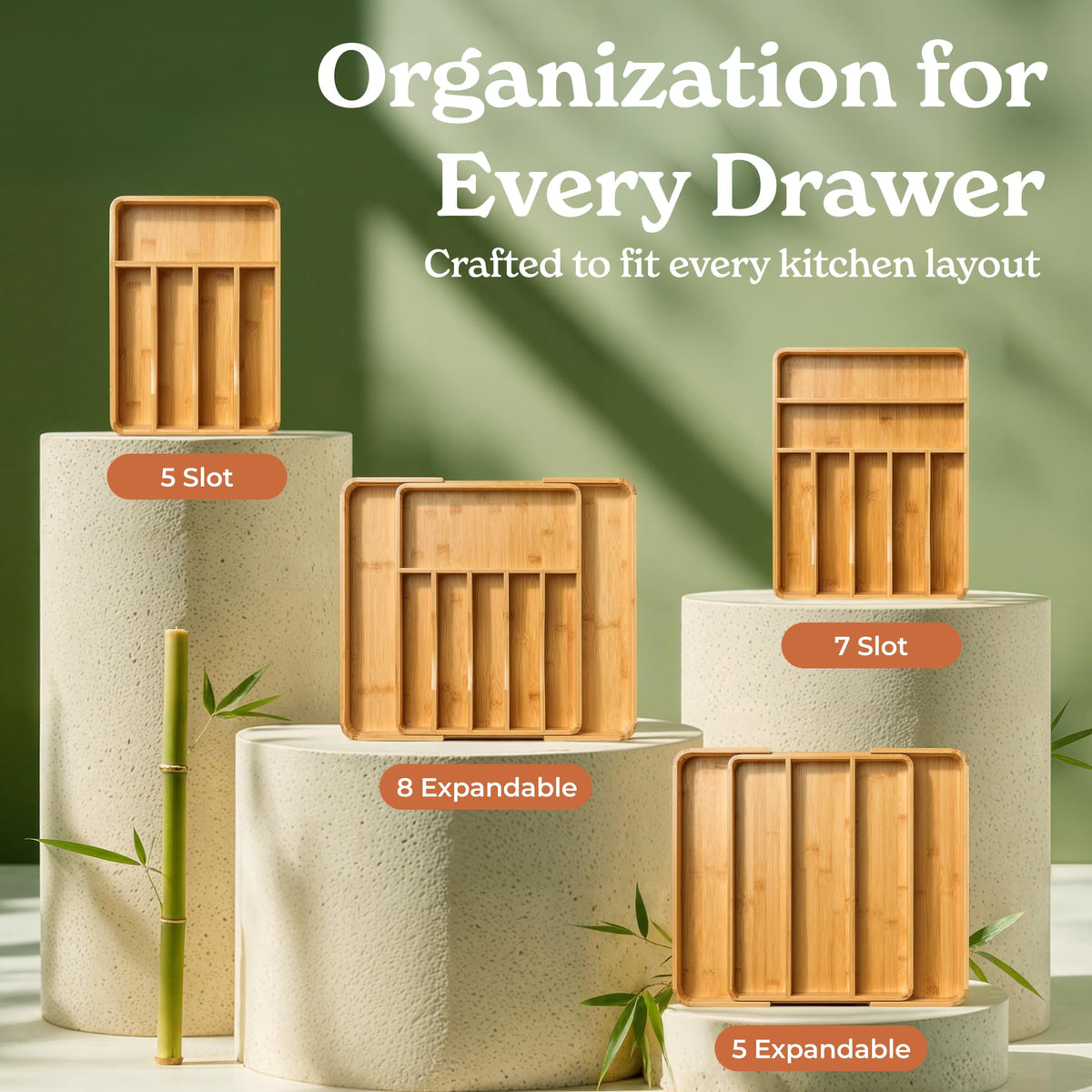 SMIRLY durable kitchen drawer organizer is built to withstand daily use.