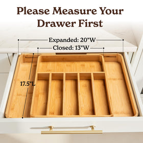 SMIRLY expandable organizer adapts to your drawer for a custom fit.