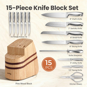 SMIRLY high-carbon stainless steel blades provide lasting sharpness for precise cuts