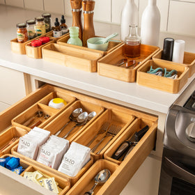 SMIRLY natural bamboo finish adds warmth to any space