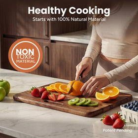 SMIRLY Walnut cutting board rugged and durable for heavy chopping.