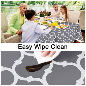 Smiry 60-inch round tablecloth fits 36 to 48-inch tables for casual dining