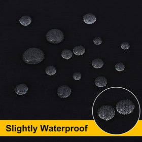 Smiry black tablecloth versatile for trade shows, weddings, and parties.