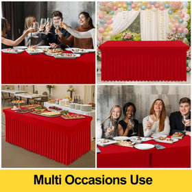 Smiry color-varieties tablecloth option to match wedding or outdoor themes.