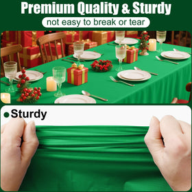 Smiry waterproof PEVA tablecloth in green to protect surfaces and clean easily.