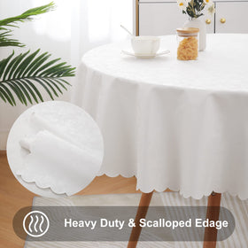 Smiry durable daily-use tablecloth protects surfaces from spills.