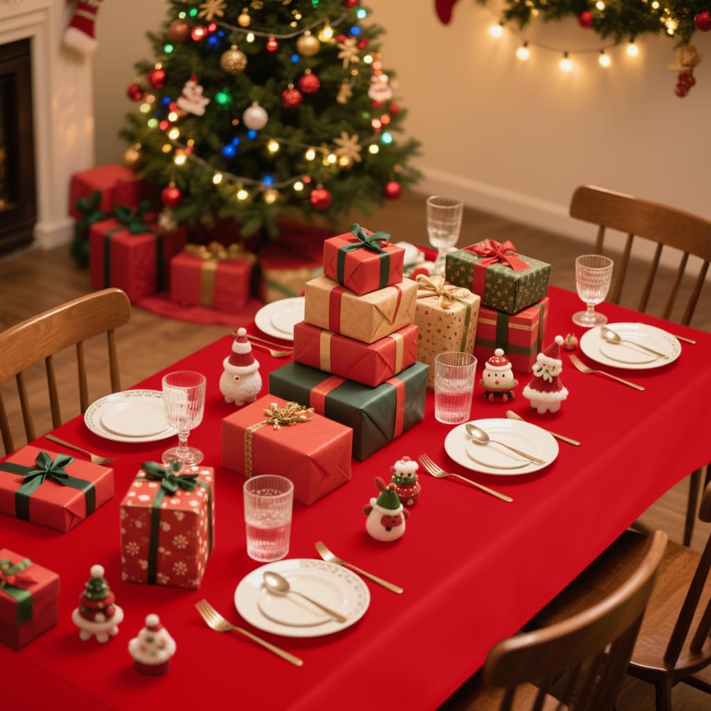 Smiry durable PEVA tablecloth resists tears and maintains vibrant color.