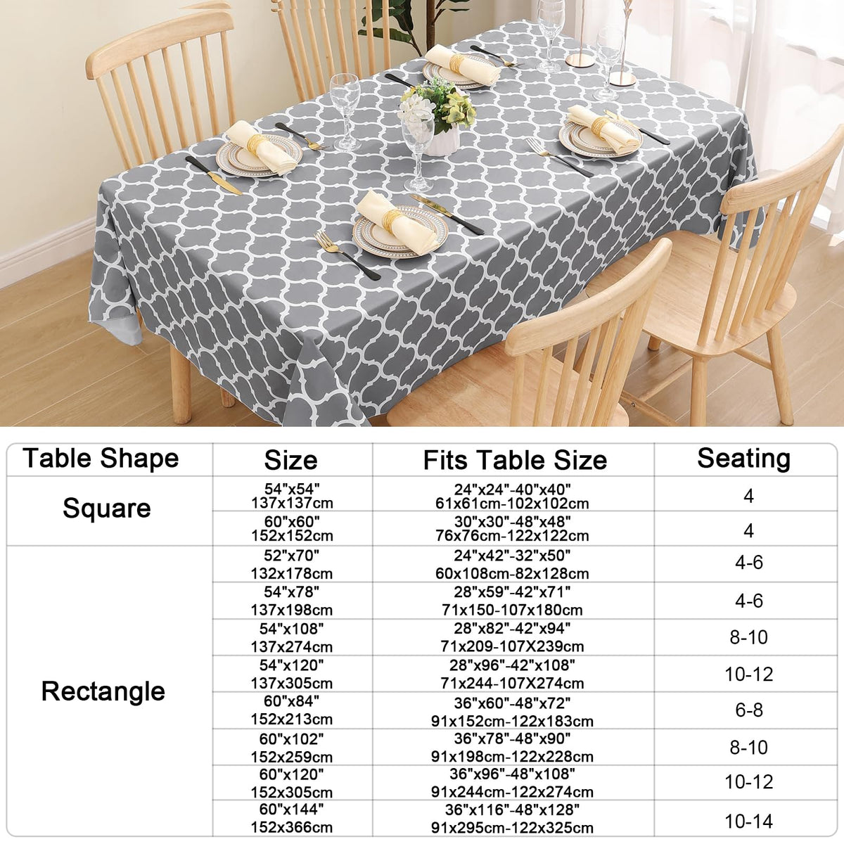 Smiry table cloth edge stitching and durable construction detail.