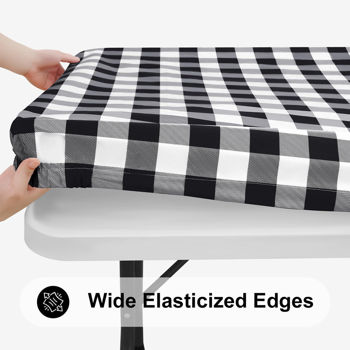 Smiry elastic edge windproof-fit ensures secure hold during meals.