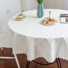 Smiry holiday-dining tablecloth creates a warm festive setting.