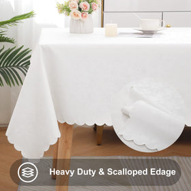Smiry machine-washable tablecloth stays soft after cold-water cycles.