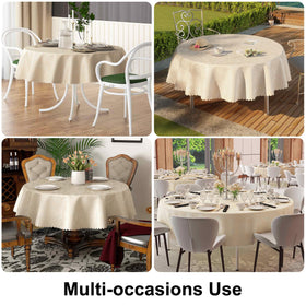 Smiry machine-washable tablecloth for easy maintenance and refresh.