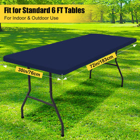 Smiry 30x72 inches fits standard 6-foot tables with a clean silhouette.
