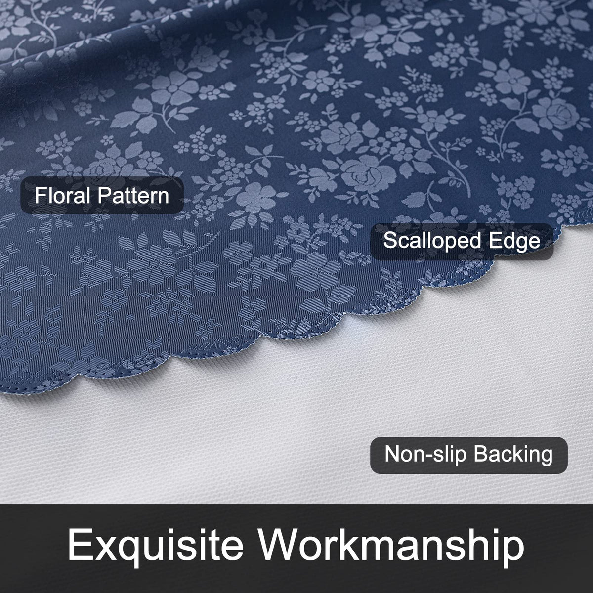 Smiry no-slip drape tablecloth maintaining neat table setup