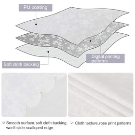 Smiry no-slip drape white tablecloth stays put during meals.